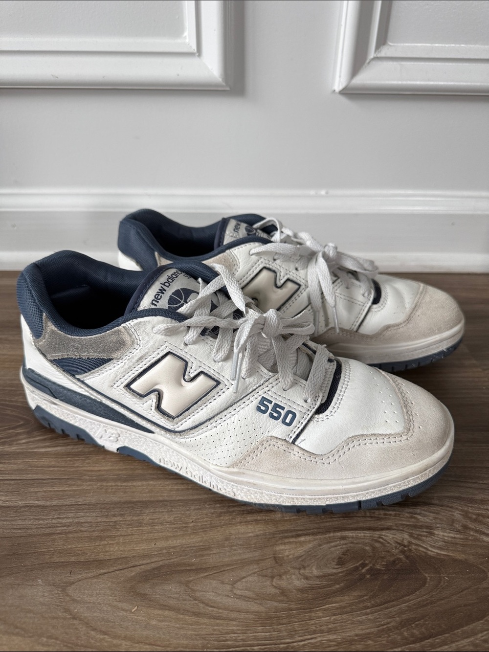 New Balance 550 BB550STG White Navy Dad's Sneakers Shoes Men's 9.5 / Women's 11